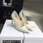 Dior Heel 9.5cm Brushed Calfskin Essence Pumps White 2022