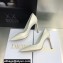 Dior Heel 9.5cm Brushed Calfskin Essence Pumps White 2022