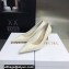 Dior Heel 6.5cm Brushed Calfskin Essence Pumps White 2022