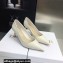Dior Heel 6.5cm Brushed Calfskin Essence Pumps White 2022