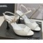 Chanel Heel 8cm Pearls and Stars Sandals White Spring 2022
