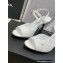 Chanel Heel 8cm Pearls and Stars Sandals White Spring 2022