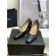 Chanel Heel 8cm Vintage Logo Pumps Black Spring 2022