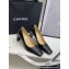 Chanel Heel 8cm Vintage Logo Pumps Black Spring 2022