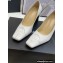 Chanel Heel 8cm Vintage Logo Pumps White Spring 2022