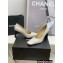 Chanel Heel 8cm Vintage Logo Pumps White Spring 2022