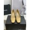 Chanel Heel 8cm Vintage Logo Pumps Beige Spring 2022