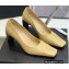 Chanel Heel 8cm Vintage Logo Pumps Beige Spring 2022