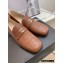 Chanel Heel CC Logo Loafers Brown 2022