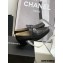 Chanel Heel CC Logo Loafers Black 2022