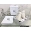 Givenchy Heel 9.5cm Shark Lock Ankle Boots in Leather White 2022
