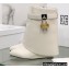 Givenchy Heel 9.5cm Shark Lock Ankle Boots in Leather White 2022