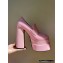 Versace Heel 15.5cm Platform 6cm Intrico Loafers Pink 2022