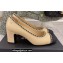 Chanel Heel 6.5cm Chain Pumps Beige Spring 2022