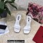 Dolce & Gabbana Heel 10.5cm Leather Sandals White with DG Pop Heel 2021