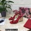 Dolce & Gabbana Heel 10.5cm Leather Sandals Red with DG Pop Heel 2021