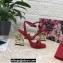 Dolce & Gabbana Heel 10.5cm Leather Sandals Red with DG Pop Heel 2021