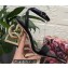 Dolce & Gabbana Heel 10.5cm Leather Sandals Black with DG Pop Heel 2021