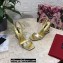 Dolce & Gabbana Heel 10.5cm Leather Sandals Gold with DG Pop Heel 2021