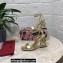 Dolce & Gabbana Heel 10.5cm Leather Sandals Gold with DG Pop Heel 2021