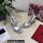Dolce & Gabbana Heel 10.5cm Leather Sandals Silver with DG Pop Heel 2021