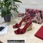 Dolce & Gabbana Heel 10.5cm Leather Sandals Patent Red with DG Pop Heel 2021
