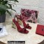 Dolce & Gabbana Heel 10.5cm Leather Sandals Patent Red with DG Pop Heel 2021
