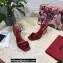 Dolce & Gabbana Heel 10.5cm Leather Sandals Patent Red with DG Pop Heel 2021