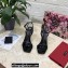 Dolce & Gabbana Heel 10.5cm Leather Sandals Patent Black with DG Pop Heel 2021