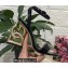 Dolce & Gabbana Heel 10.5cm Leather Sandals Patent Black with DG Pop Heel 2021