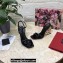 Dolce & Gabbana Heel 10.5cm Leather Sandals Patent Black with DG Pop Heel 2021