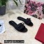 Dolce & Gabbana Woven nappa leather Bow Flat Sliders Black 2021
