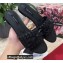 Dolce & Gabbana Woven nappa leather Bow Flat Sliders Black 2021