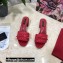 Dolce & Gabbana Heel 6.5cm Woven nappa leather Bow Mules Red 2021