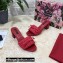 Dolce & Gabbana Heel 6.5cm Woven nappa leather Bow Mules Red 2021