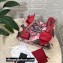 Dolce & Gabbana Heel 6.5cm Woven nappa leather Bow Mules Red 2021