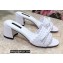 Dolce & Gabbana Heel 6.5cm Woven nappa leather Bow Mules White 2021