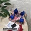 Dolce & Gabbana Heel 6.5cm Woven nappa leather Bow Mules Blue 2021