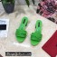 Dolce & Gabbana Heel 6.5cm Woven nappa leather Bow Mules Green 2021