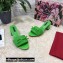 Dolce & Gabbana Heel 6.5cm Woven nappa leather Bow Mules Green 2021