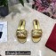 Dolce & Gabbana Woven nappa leather Bow Flat Sliders Gold 2021
