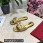 Dolce & Gabbana Woven nappa leather Bow Flat Sliders Gold 2021