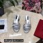 Dolce & Gabbana Heel 6.5cm Woven nappa leather Bow Mules Silver 2021
