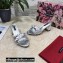 Dolce & Gabbana Heel 6.5cm Woven nappa leather Bow Mules Silver 2021