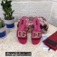 Dolce & Gabbana Patent leather sliders Fuchsia with DG Pop logo 2021
