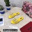 Dolce & Gabbana Patent leather sliders Yellow with DG Pop logo 2021