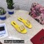 Dolce & Gabbana Patent leather sliders Yellow with DG Pop logo 2021