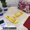 Dolce & Gabbana Patent leather sliders Yellow with DG Pop logo 2021