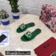 Dolce & Gabbana Patent leather sliders Green with DG Pop logo 2021