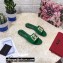 Dolce & Gabbana Patent leather sliders Green with DG Pop logo 2021